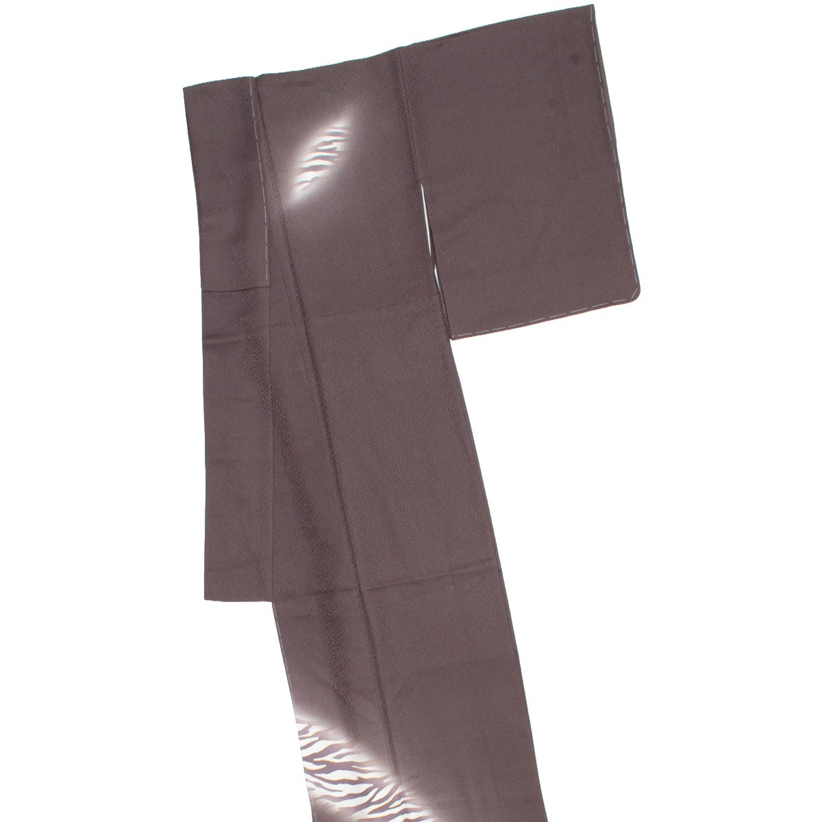 美品】付下げ訪問着 ゼブラ 紫鳶 金彩 正絹 袷 身丈：約158cm 裄：約
