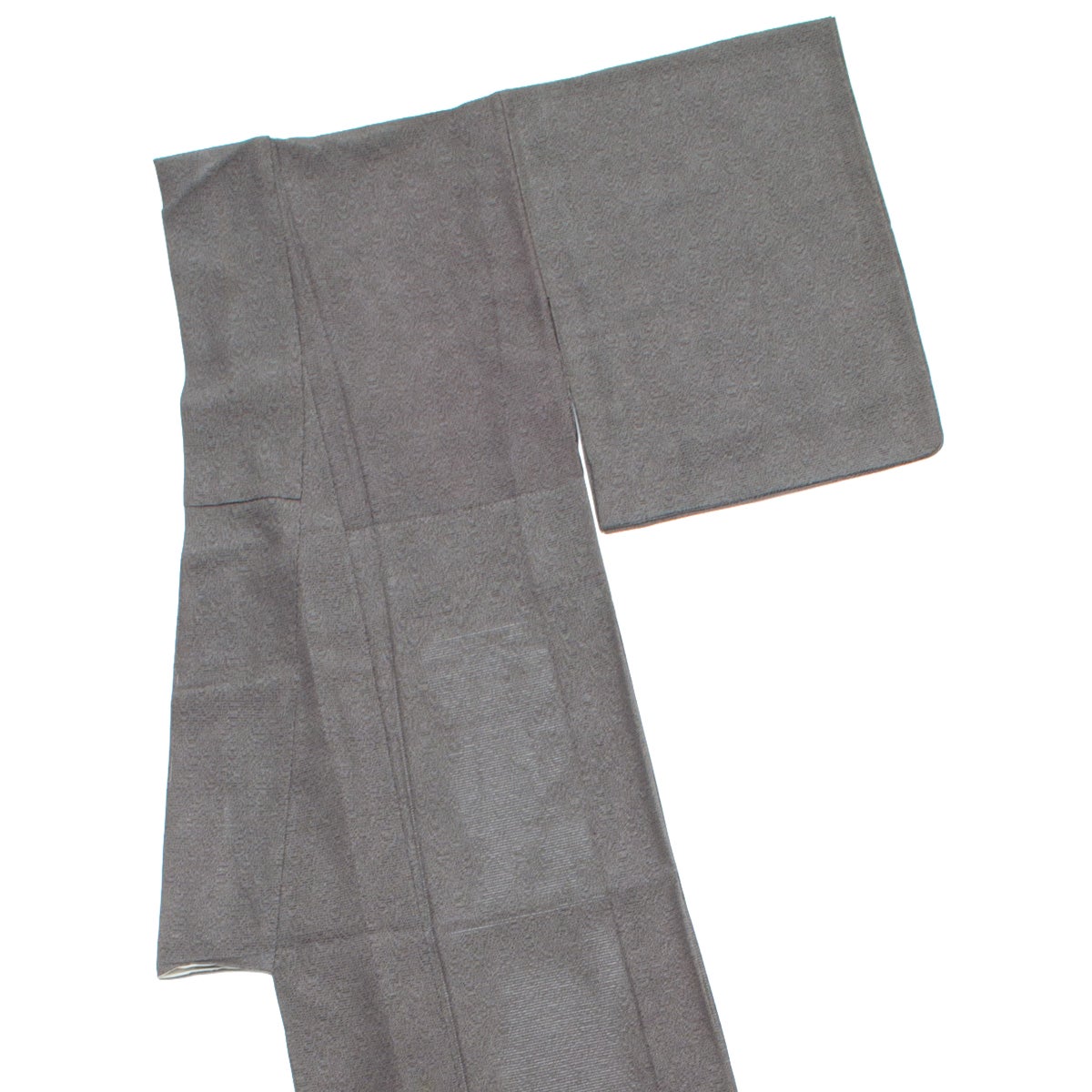 盛夏用】江戸小紋 鮫青海 黒 両面染 正絹 単衣 身丈：約158cm 裄：約