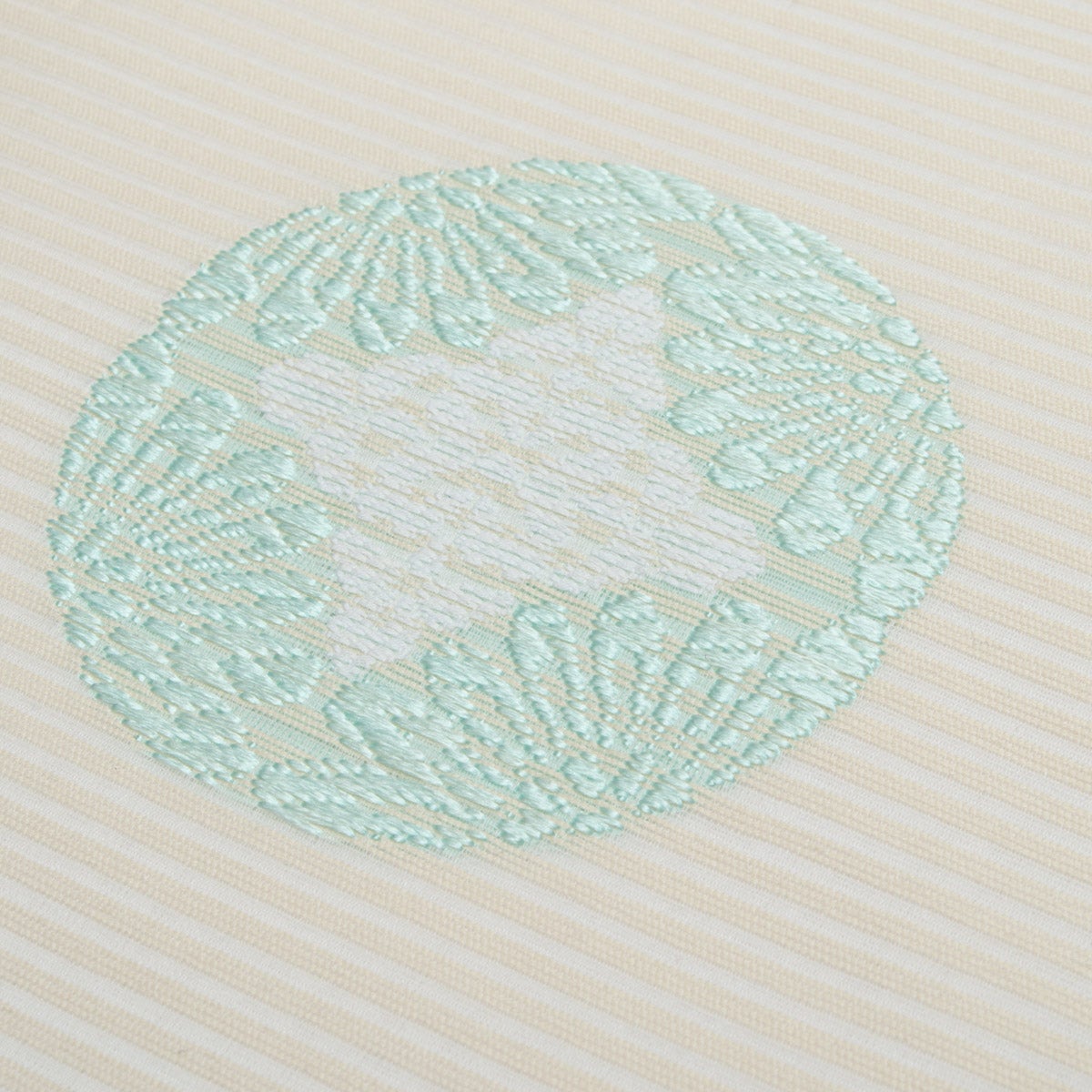 新品】名古屋帯 盛夏用 絽 唐織 唐花丸文 オフホワイト 佐々木染織謹製