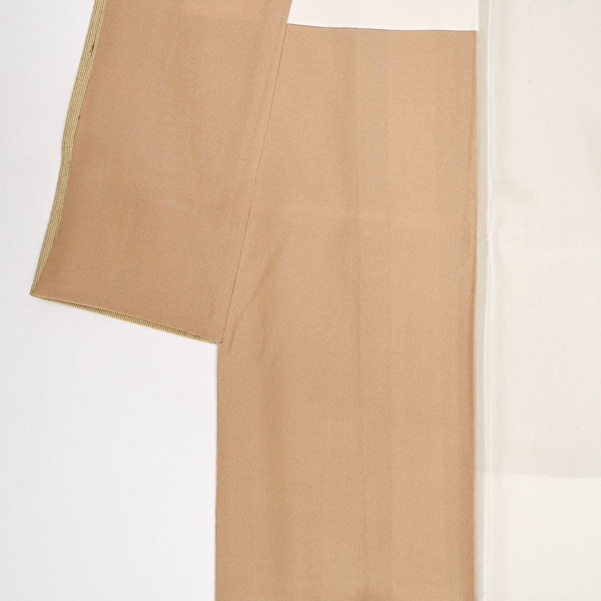 小紋 胡蝶の図 縞 蒸栗色 正絹 袷 身丈：約155.5cm 裄：約65cm | 中古